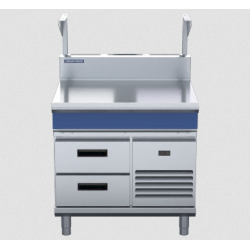 Blue Seal Evolution Series B90S-RB - 900mm Bench Top With Salamander Support Refrigerated Base
