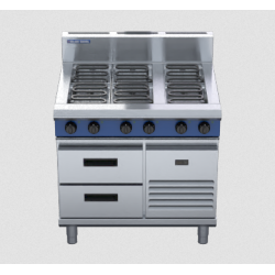 Blue Seal Evolution Series E516D-RB - 900mm Electric Cooktop Refrigerated Base