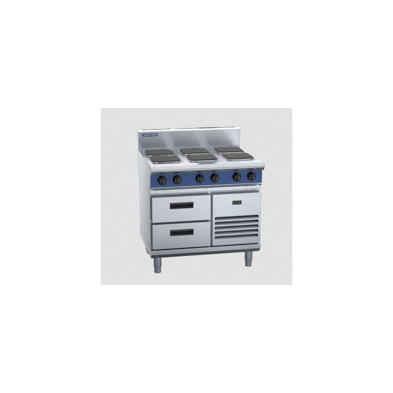 Blue Seal Evolution Series E516S-RB - 900mm Electric Cooktop Sealed Hobs - Refrigerated Base