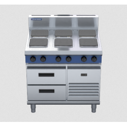 Blue Seal Evolution Series E516S-RB - 900mm Electric Cooktop Sealed Hobs - Refrigerated Base