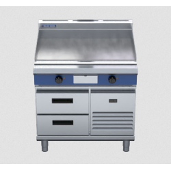 Blue Seal Evolution Series EP516-RB - 900mm Electric Griddle Refrigerated Base