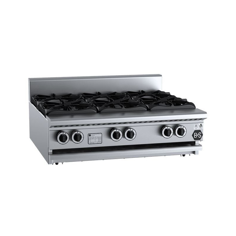 B+S COMMERCIAL KITCHENS - B+S Black Boiling Tops-BT-SB6BM