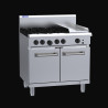 Luus RF-4B3P 4 Burner 300mm Griddle with Convection Oven 1200mm Electric Chargrill