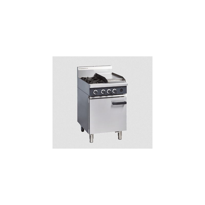Cobra CR6C - 600mm Two Burner / Griddle Gas Range Static Oven