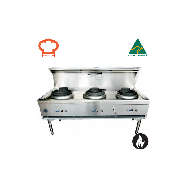 Goldstein CWA3 3 Hole Wok Burner 356mm Dual Ring
