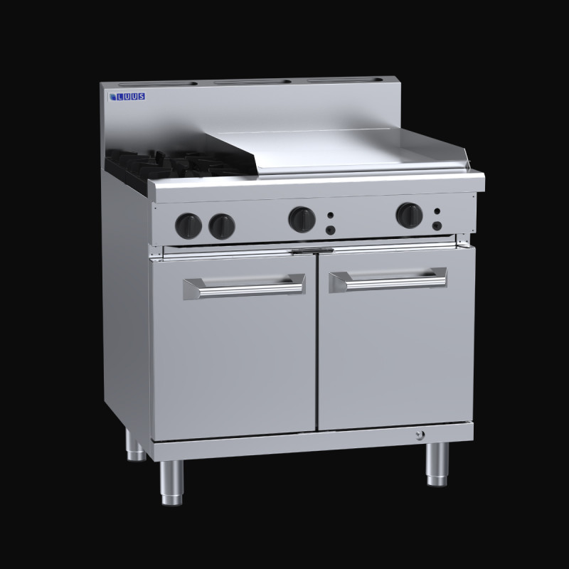 Luus RF-2B6P 2 Burner 600mm Griddle with Convection Oven