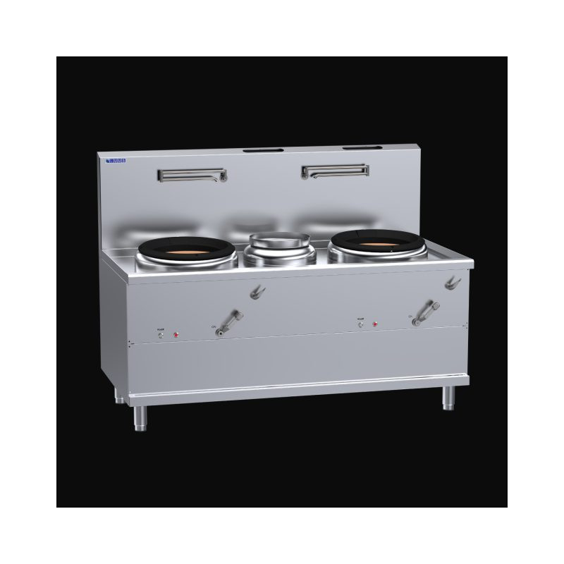 Luus WV-1A1P1A 2 Air-Blast Burners & 1 Centre-Pot Fo San Wok