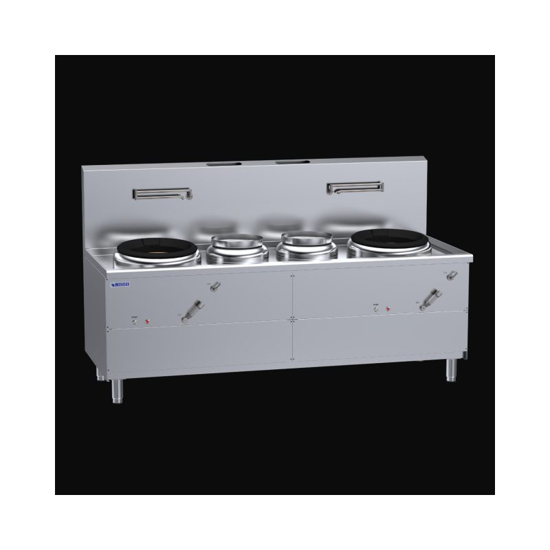 Luus WV-1A2P1A 2 Air-Blast Burners & 2 Centre-Pots Fo San Wok