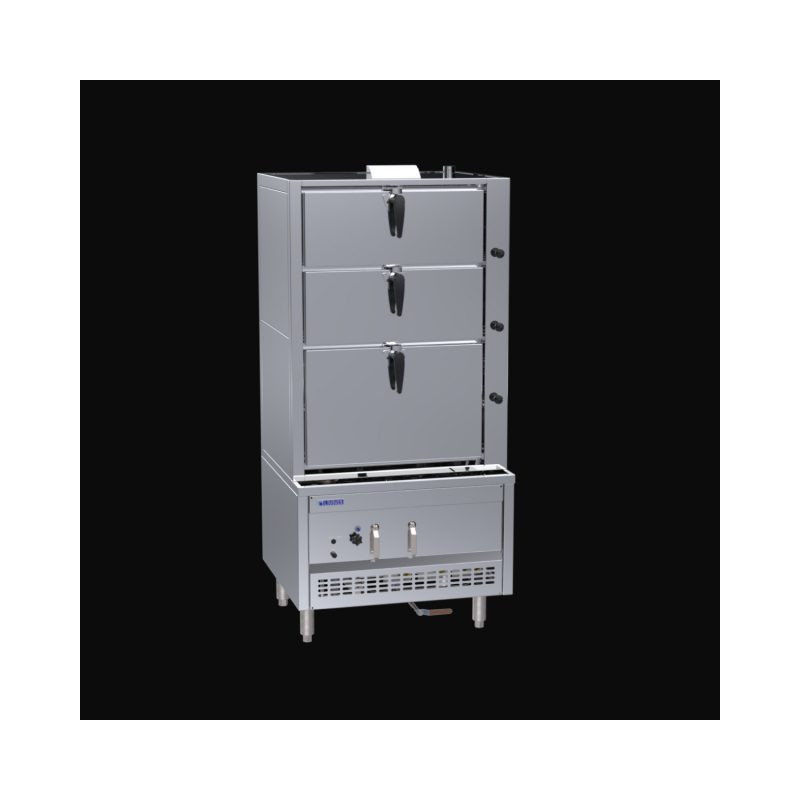 Luus SCM-90 900mm 3 Deck Steam Cabinet