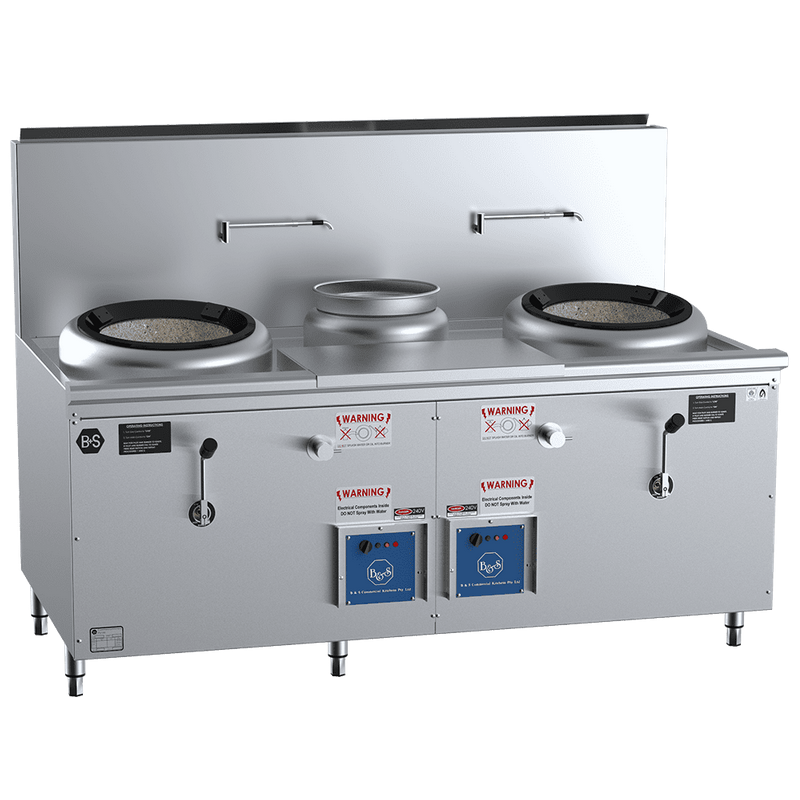 B+S COMMERCIAL KITCHENS - SINGLE HOLE HI PAC WOK-CCF-HP2+1