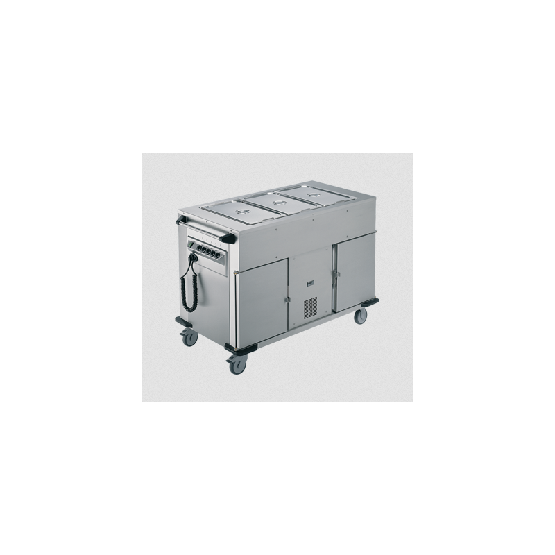 Rieber NORM-III-1-1K - Bain Marie Top 1 x Heated Cabinet 1 x Refrigerated Cabinet Mobile Food Transport Trolley