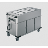 Rieber NORM-III-3 - Bain Marie Top 3 x Heated Cabinets Mobile Food Transport Trolley