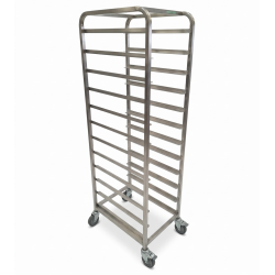 Used Stainless Steel 12 Tray Serving Trolley - ST26UK281