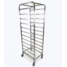 Used Stainless Steel 12 Tray Serving Trolley - ST26UK281