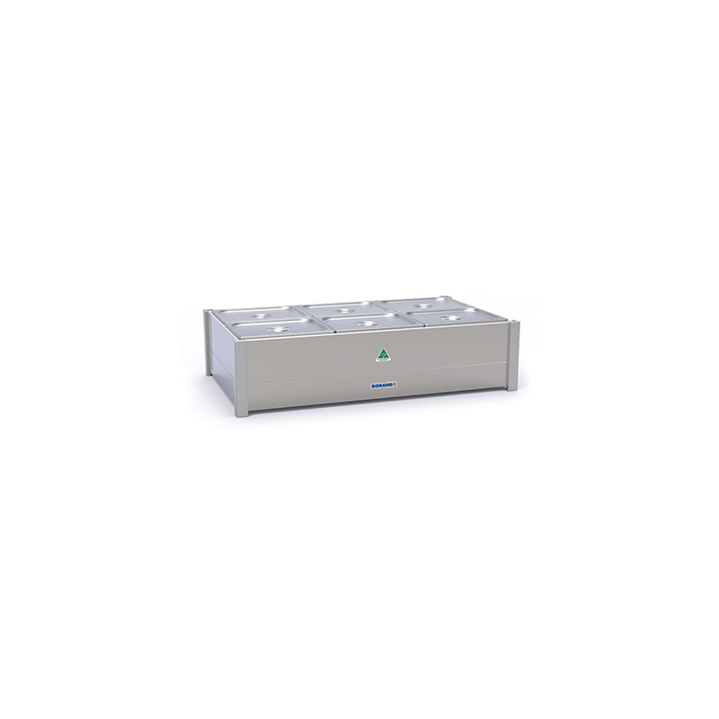 Roband BM23A   Hot Bain Marie 6 x 1/2 size pans, double row