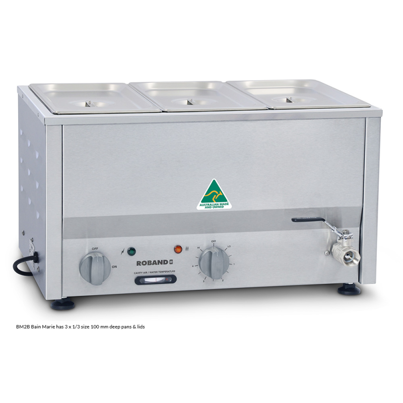 Roband BM2B   Counter Top Bain Marie 3 x 1/3 size 100mm pans