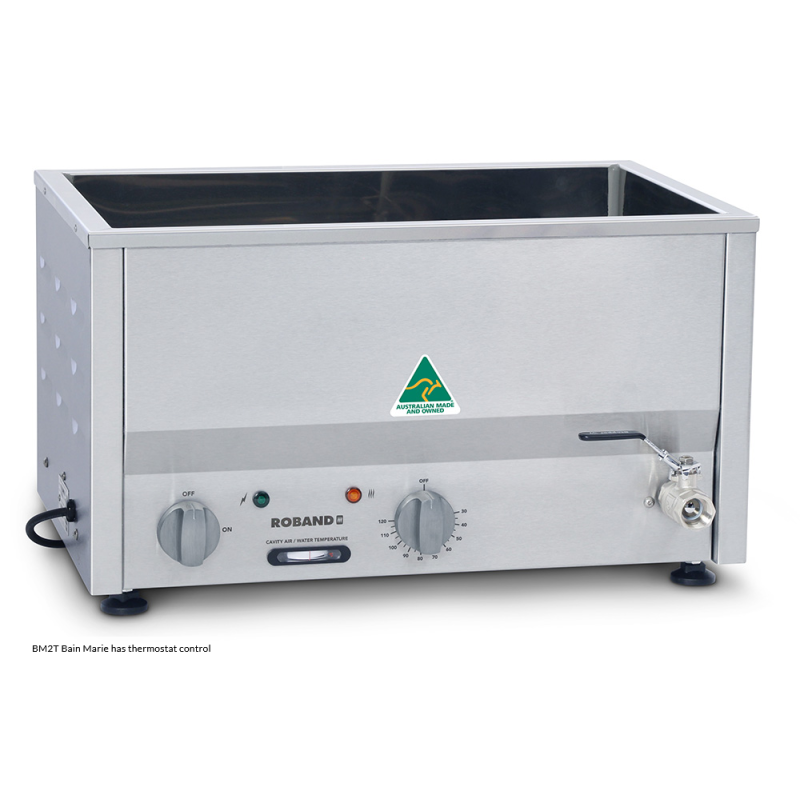 Roband BM2T   Counter Top Bain Marie  with thermostat 2 x 1/2 size, pans not included