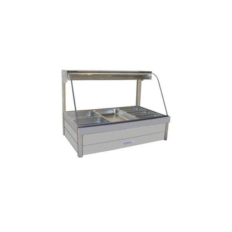 Roband C23   Curved Glass Hot Food Display Bar, 6 pans double row