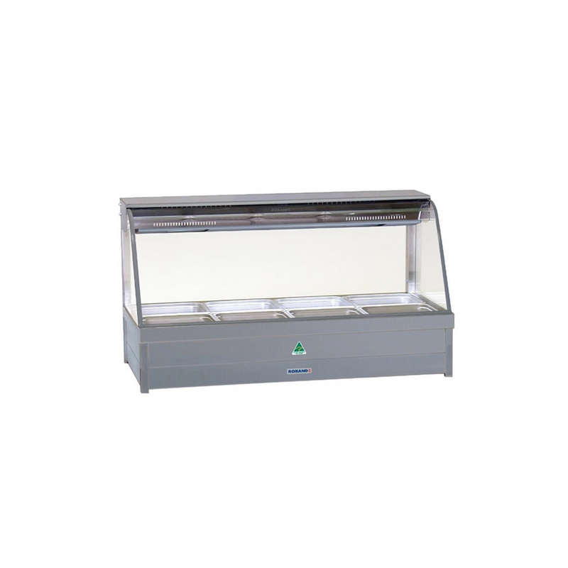 Roband C25 Curved Glass Hot Food Display Bar, 10 pans double row