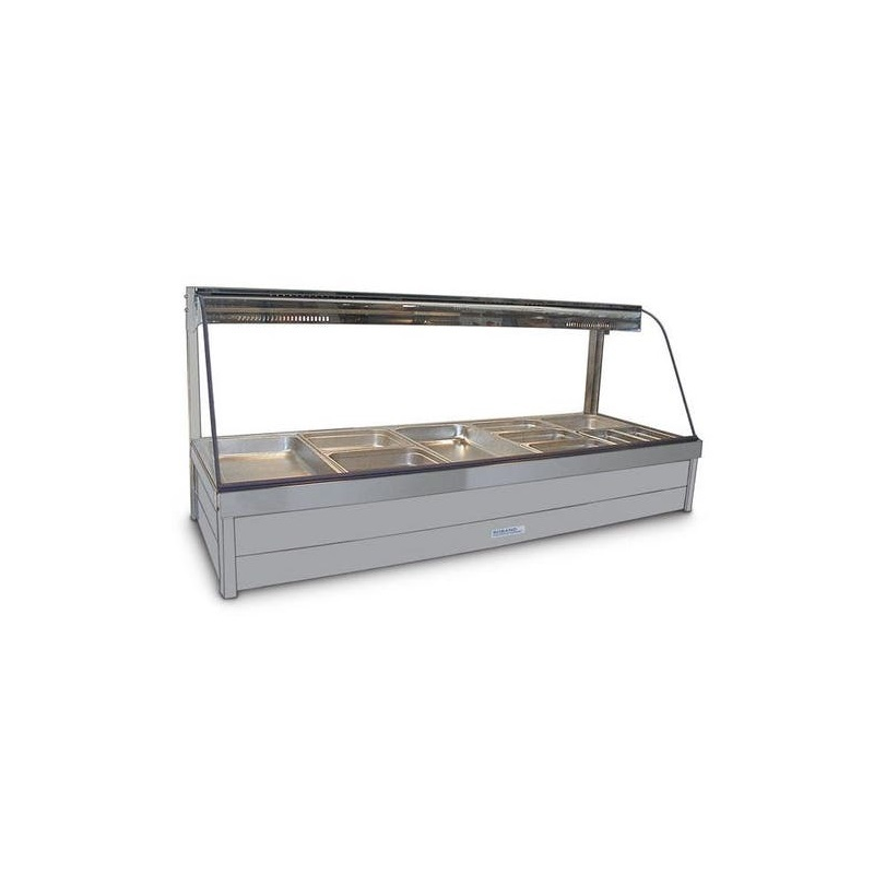 Roband C26   Curved Glass Hot Food Display Bar, 12 pans double row