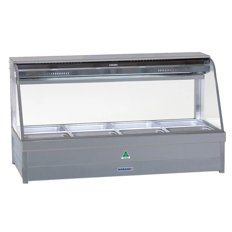 Roband CFX26RD   Curved Glass Refrigerated Display Bar - Piped and Foamed only (no motor), 12 pans