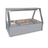 Roband E23   Straight Glass Hot Food Display Bar, 6 pans double row