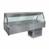 Roband EFX25RD   Straight Glass Refrigerated Display Bar - Piped and Foamed only (no motor), 10 pans
