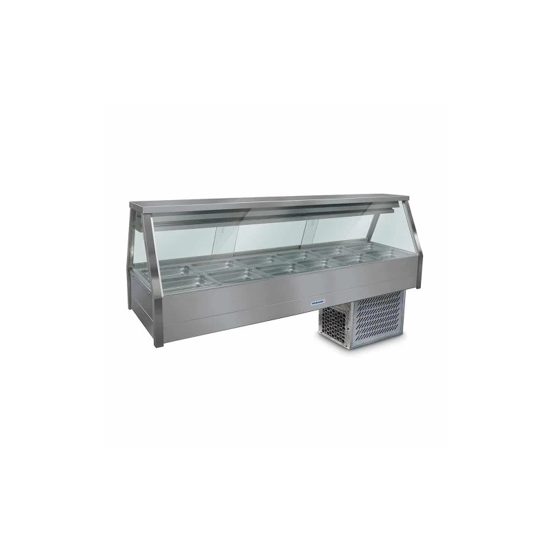 Roband EFX26RD   Straight Glass Refrigerated Display Bar - Piped and Foamed only (no motor), 12 pans
