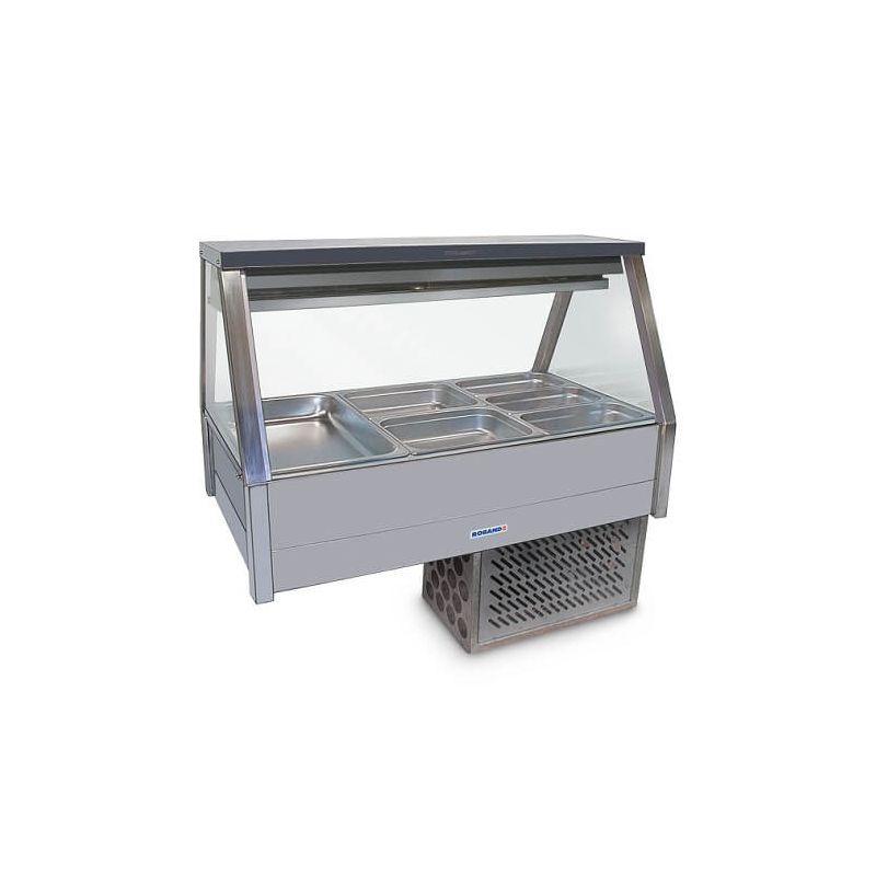 Roband ERX25RD   Straight Glass Refrigerated Display Bar, 10 pans