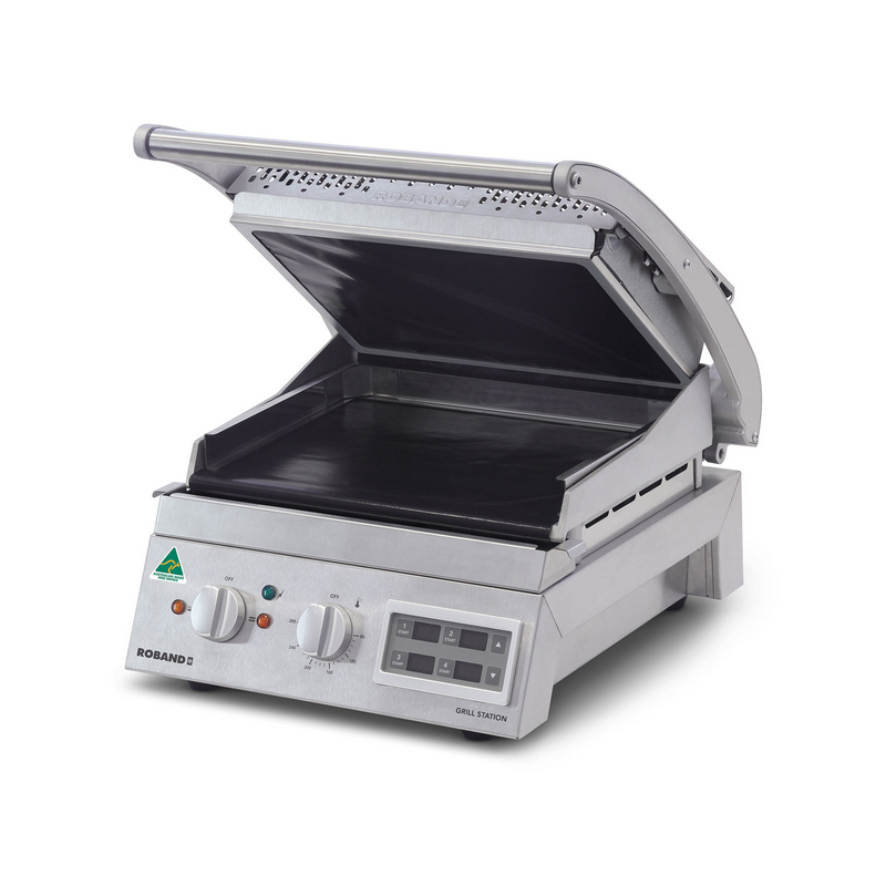 Roband GSA610SE   Grill Station Electronic Timer, 6 slice, smooth plates, 9.6 Amp