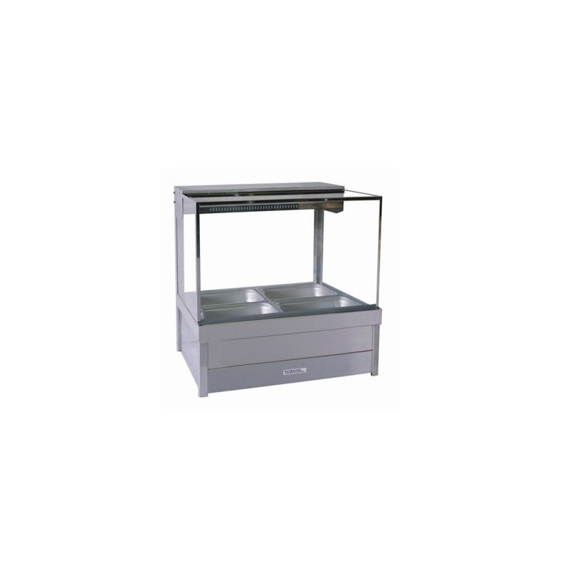 Roband S22   Square Glass Hot Food Display Bar, 4 pans double row