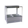 Roband S22   Square Glass Hot Food Display Bar, 4 pans double row