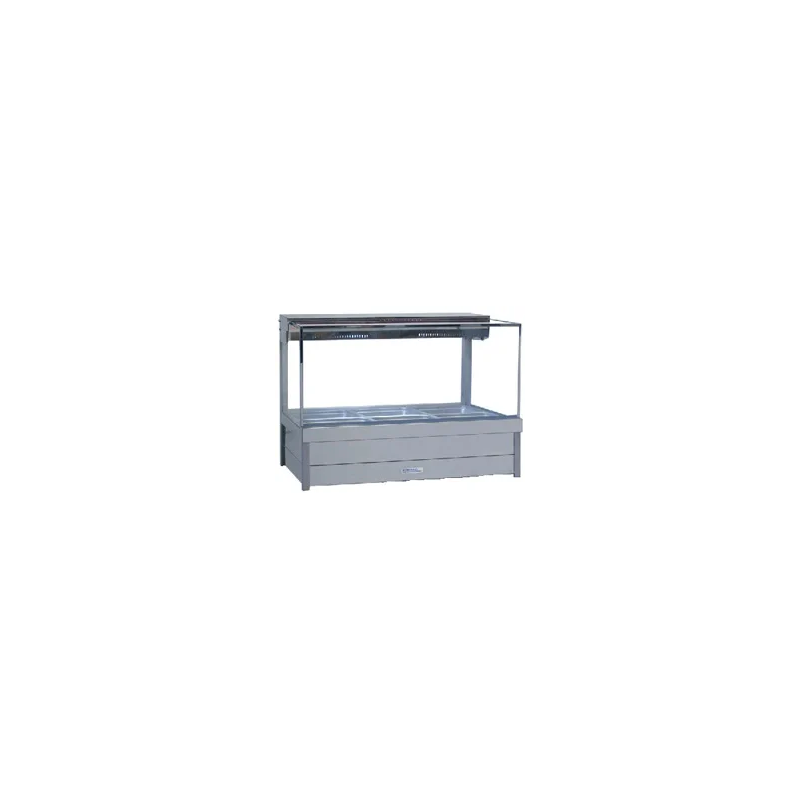 Roband S23   Square Glass Hot Food Display Bar, 6 pans double row