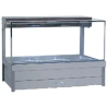 Roband S23   Square Glass Hot Food Display Bar, 6 pans double row