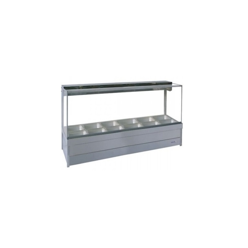 Roband S26   Square Glass Hot Food Display Bar, 12 pans double row