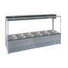 Roband S26   Square Glass Hot Food Display Bar, 12 pans double row