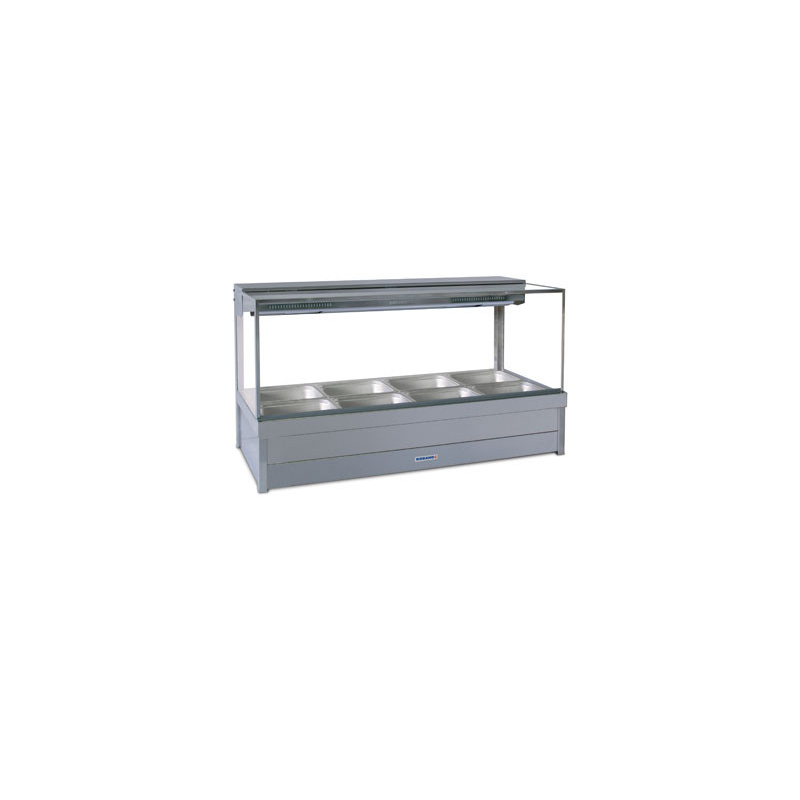 Roband S26RD   Square Glass Hot Food Display Bar, 12 pans double row with roller doors