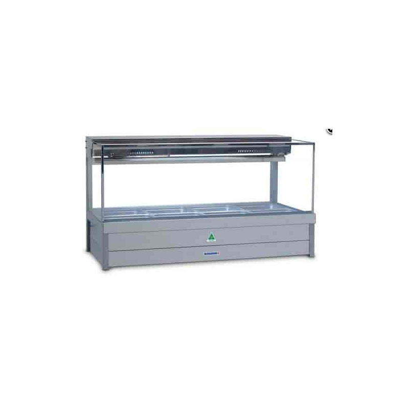 Roband SFX26RD   Square Glass Refrigerated Display Bar - Piped and Foamed only (no motor), 12 pans