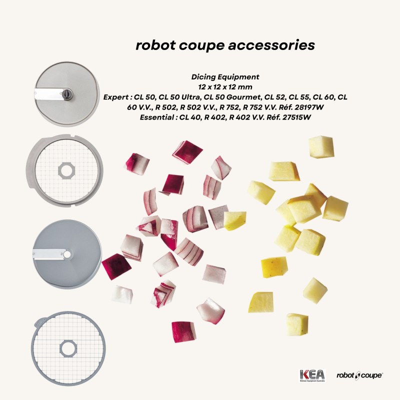 Robot Coupe Dice Equipment - 12 x 12 x 12 mm - Essential Series