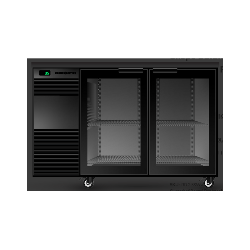 Skope BB.2.SSW BackBar 2 Solid Swing Door Fridge