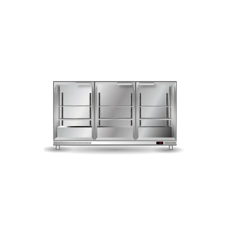 Skope BC.3.GSW Three Glass Door Bar Cooler