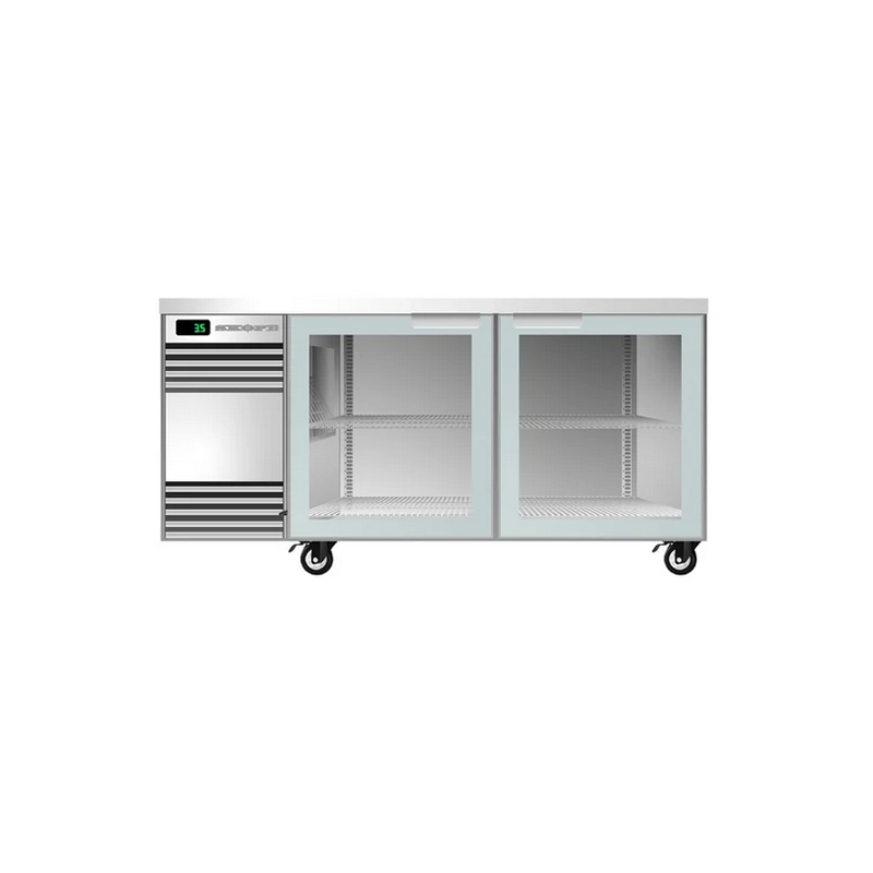 Skope CL.2.GSW BackBar 2 Glass Swing Door CounterLine Fridge