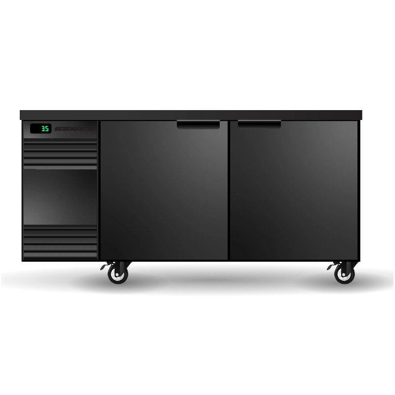 Skope CL.2.SSW BackBar 2 Solid Swing Door CounterLine Fridge
