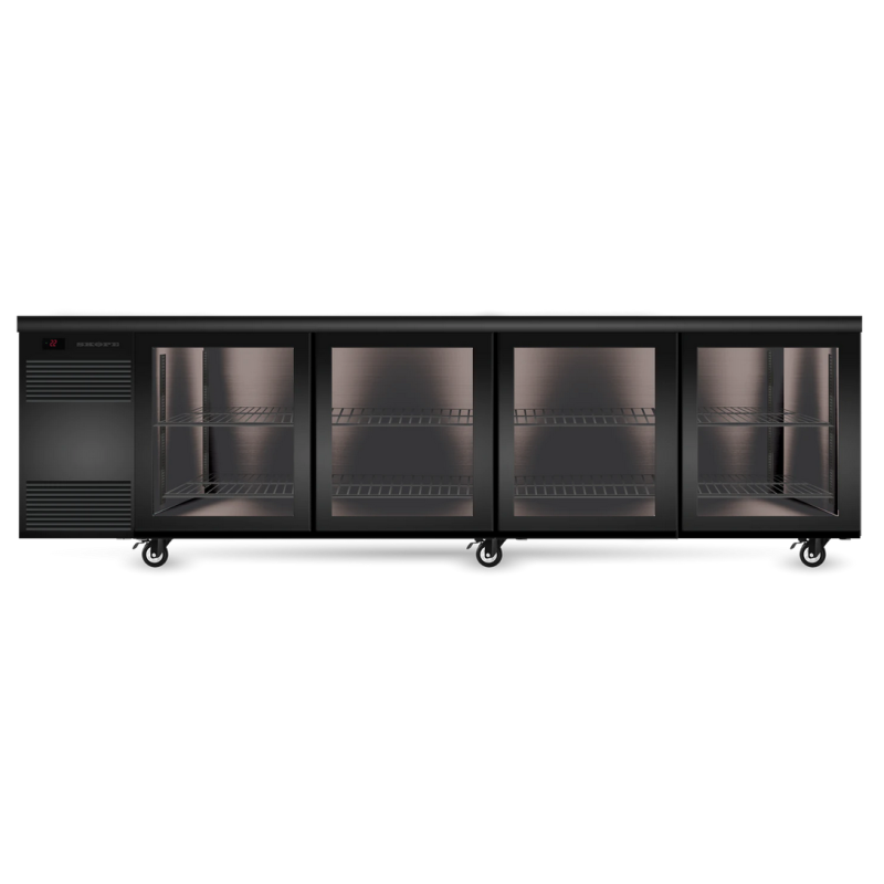 Skope CL.4.GSL BackBar 4 Glass Sliding Door CounterLine Fridge