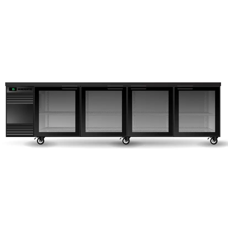Skope CL.4.GSW BackBar 4 Glass Swing Door CounterLine Fridge