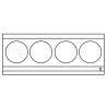 Complete WTB-4 WTBF -4 Four Hole Standard Wok Table 