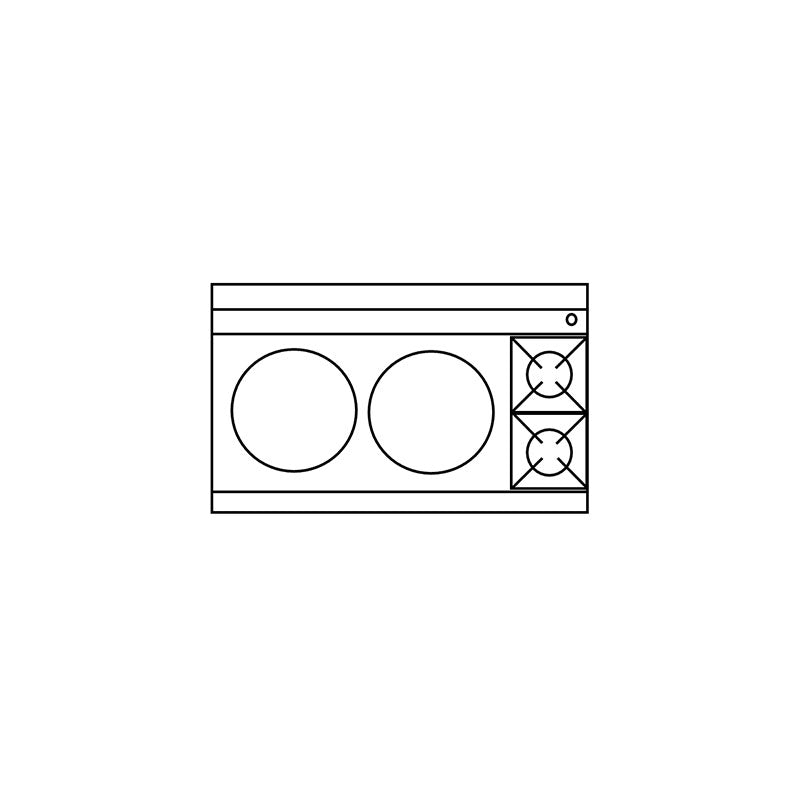 Complete WTB-2/BB-2 WTBF-2/BB-2  Two Hole and Two Burner Standard Wok Table 