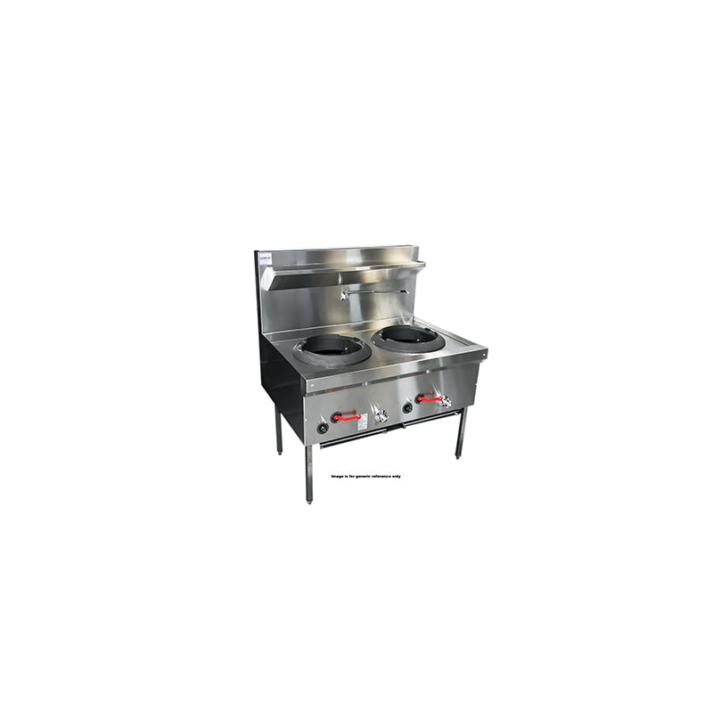 Complete WTB-2  WTBF -2 Two Hole Standard Wok Table 
