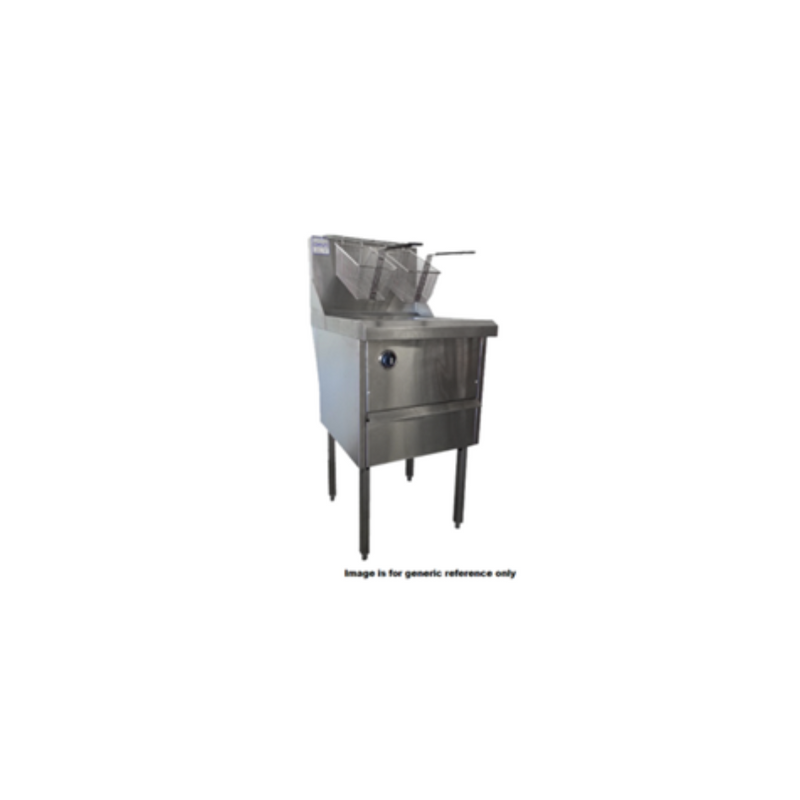 Complete WRF-1/12 Single Pan Fish and Chips Deep Fryer - 15 Liter Capacity