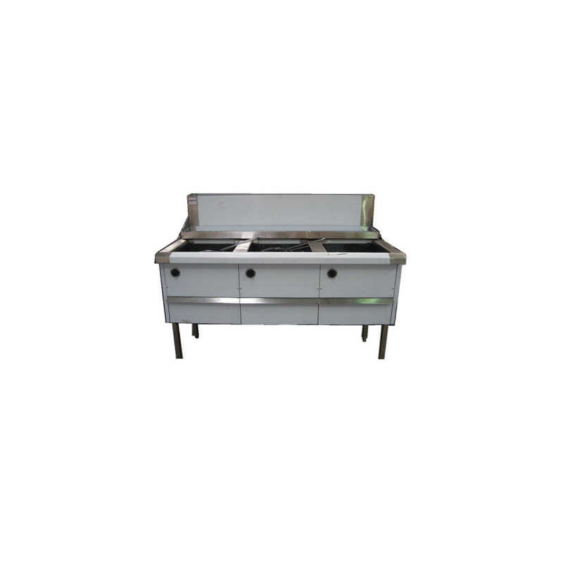 Complete WFS-4/18 Four Pan Fish and Chips Deep Fryer - 20 Liter Capacity Per Pan